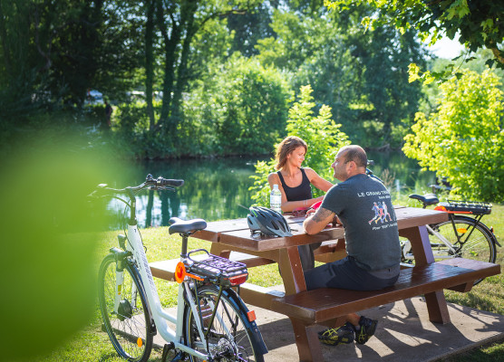 Pause sur l'itinéraire la Meuse à vélo