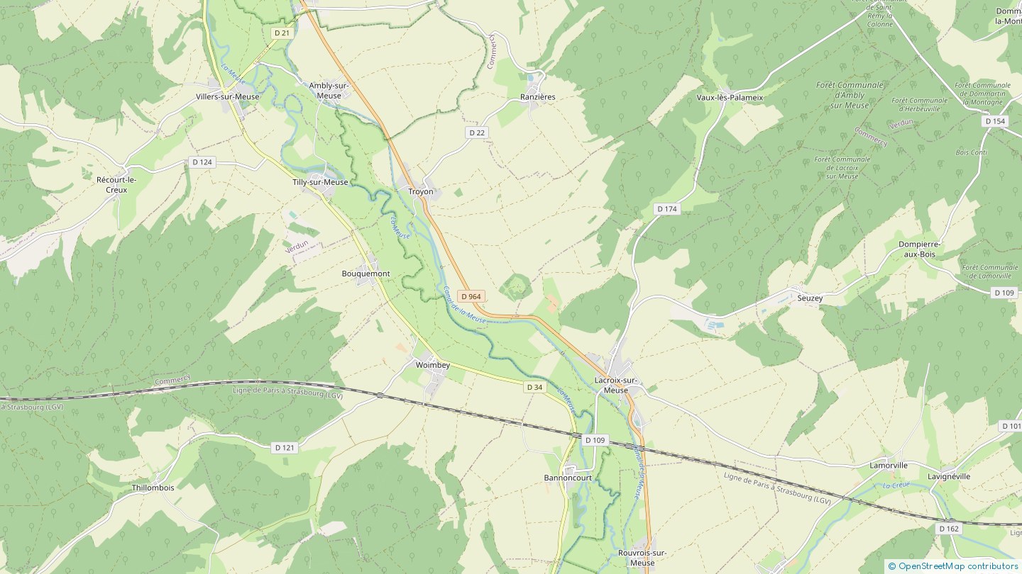 Sur la D964 Troyon